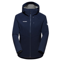 猛犸象（MAMMUT）Ultimate Comfort 女子户外防风弹力夹克上衣外套含羊毛软壳衣软 深海蓝色 M