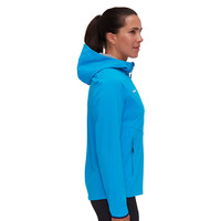 猛犸象（MAMMUT）Ultimate Comfort 女子户外防风弹力夹克上衣外套含羊毛软壳衣软 冰川蓝 M