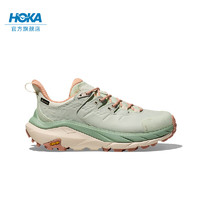 HOKA ONE ONE【李现同款】女款冬季卡哈2防水低帮徒步鞋KAHA 2 LOW GTX户外 灰绿色/砂岩色 38.5