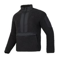 安德玛（Under Armour）立领加绒卫衣男 宽松舒适透气运动休闲打底衫 1373847-001 L