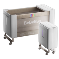 BeBeBus CBC006 大白婴儿床 皎月白+环保乳胶床垫+蚊帐 60*120cm