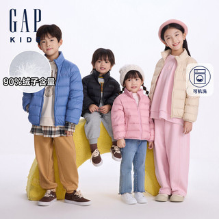 百亿补贴：Gap 大小童同款男女童2024秋季小熊logo立领羽绒服657088