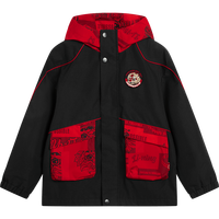 李宁 LI-NING童装儿童运动风衣男女小大童新年系列加绒防泼水运动外套YFDV083 黑色-1 130