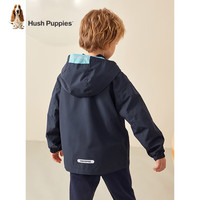 暇步士（Hush Puppies）童装儿童外套男童秋季男大童经典简约纯色风衣外套 暖卡其 110cm
