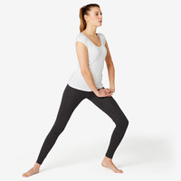 迪卡侬基础修身/舒适女士长裤NYAMBA500系列2455282黑色165/76A/M