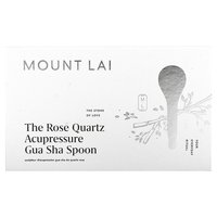 自营｜Mount Lai刮痧勺蔷薇石英指压舒缓护肤工具1件装面部清洁