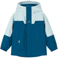 暇步士（Hush Puppies）童装儿童男女童秋季新款三防面料时尚拼接连帽外套  150