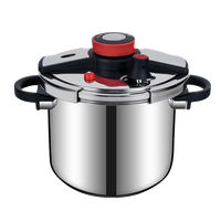 双喜 DOUBLE HAPPINESS高压锅304不锈钢压力锅防爆夹钳式开盖方便大容量电磁炉明火通用 升级加厚（适合4-6人） 22cm 6L