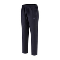 必迈（bmai）运动裤轻薄透气女马拉松跑步长裤腰包二合一梭织九分裤可装手机 骑士黑-女 XL