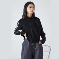 唐狮秋冬女立领侧边条卫衣外套百搭时尚朝里气质韩系别致