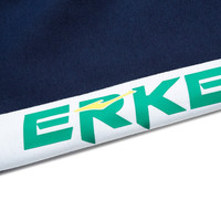 鸿星尔克（ERKE）儿童裤子男童秋季长裤舒适亲肤儿童运动裤女童针织裤 蓝黑色/青椒绿-男童 160