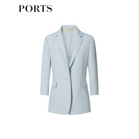 PORTS宝姿春季女装职业装简约一粒扣西装ALP8J008SWP027 BLUE 8