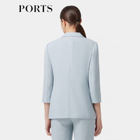 PORTS宝姿春季女装职业装简约一粒扣西装ALP8J008SWP027 BLUE 4
