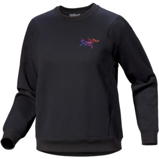 ARC'TERYX 始祖鸟 AESTAS CREW 保暖 女子 抓绒衫 BLACK/MULTI/黑色 M