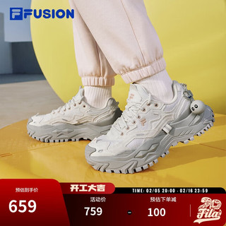 FILA FUSION 斐乐官方潮牌女子BIANCO硬糖鞋2024春秋跑步鞋休闲鞋透气舒适