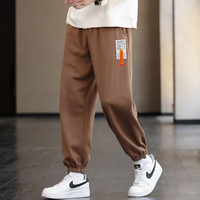 棉致休闲裤男春夏季运动裤子男宽松百搭哈伦九分束脚长裤 K960杏色 XL