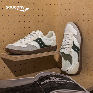 索康尼 saucony BULLET复古德训鞋男女经典复古休闲板鞋白灰黑41