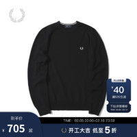 FRED PERRY 男装针织衫冬季麦穗宽松羊毛休闲贴身打底衫毛衣K9601 BKX/黑色 M