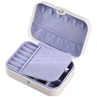 范爷家首饰收纳盒耳环戒指项链便携双层皮质大容量黄金饰品盒珠宝盒