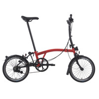 BROMPTON小布折叠自行车C Line Explore 6速超轻便携城市通勤男女单车 朱红Vermillion Red Mid