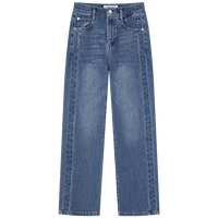 Teenie Weenie小熊女装简约卡通牛仔裤女冬季休闲时尚刺绣直筒裤 浅蓝色 155/XS XS (155)