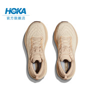 HOKA ONE ONE男款冬季邦代8公路跑鞋BONDI 8轻盈缓震透气 流沙色/香草色 43