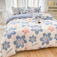 多兰诗 四件套磨毛床单被套床上用品