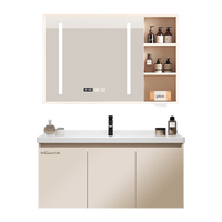 万和 Vanward浴室柜组合陶瓷一体盆洗手盆柜组合卫生间洗脸盆柜洗漱台除雾灯光