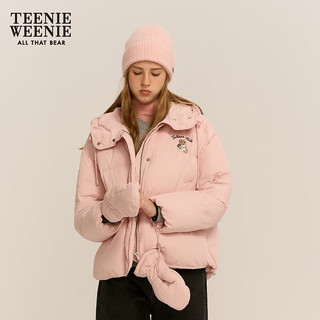 Teenie Weenie【可脱卸手套】小熊女装冬季泡芙羽绒服面包服外套 粉色 165/M M (165)