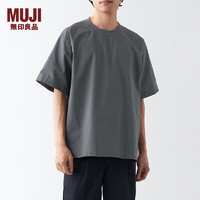 MUJI 无印良品（MUJI）男式 凉感 圆领短袖T恤 舒适凉爽 男夏装t恤 ACC25A3S 深灰色 XXL (185/112A)