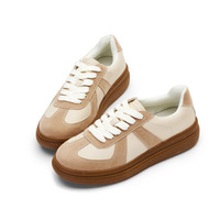 GRACEGIFT Grace gift德训鞋女秋季新款复古拼色休闲鞋时尚百搭平底运动板鞋