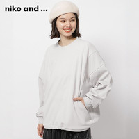 niko and ... 卫衣女2025早春休闲oversize条纹圆领上衣163664