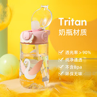 杯具熊 夏季儿童水杯幼儿园男女宝宝鸭嘴吸管杯