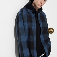 优衣库 UNIQLO 男士竹节棉格子衬衫 UQ472730666