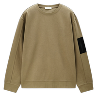 佐丹奴外套男装肌理感针织拼接口袋宽松圆领卫衣 18023924