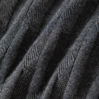 晚白【100%羊毛】百搭高领针织衫女2024冬款时尚高级感休闲气质毛衣 深灰色 L