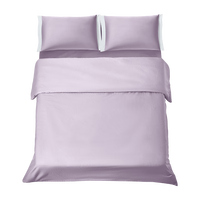 一默四件套纯棉新疆长绒棉套件床单被套枕套亲肤家纺床上纯棉三四件套 山梗紫 被套220*240cm+床单+枕套2只