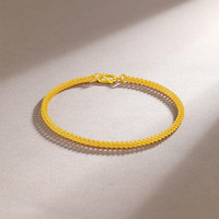 周六福 ZHOU LIU FU（ZLF）    黄金手链男款足金999简约时尚太空链 计价 20cm - 6.37g