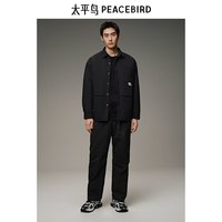 太平鸟男装 衬衫式羽绒服冬季潮流保暖鹅绒外套 鹅绒衬衫羽绒尺码表 XL