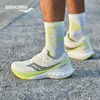 索康尼 saucony TIDE浪潮2跑鞋男24年减震舒适入门进阶舒适运动鞋子男 白绿2 42.5