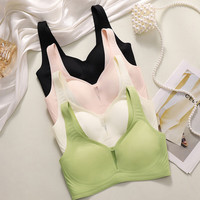 欧迪芬 ORDIFEN文胸女夏季薄款无痕运动内衣镂空网纱少女胸罩无钢圈聚拢收副乳 白色 4XL