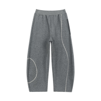 马·拉丁（M.Latin）/童装儿童裤子24冬装新款女大童香蕉裤拼接口袋针织长裤