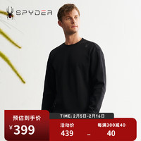 SPYDER 秋冬新款卫衣男子套头衫男士户外休闲运动上衣24EF325M 黑色 L