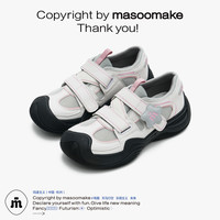 masoomake 玛速主义2025年春季新款厚底大头丑萌鞋魔术贴时尚百搭休闲运动鞋