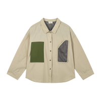 马·拉丁（M.Latin）/童装儿童衬衫24年春新款男大童户外工装不规则衬衫式外套