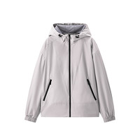 太平鸟女装仿麂皮时尚小香风上衣撞色简奢风新中式外套合集 浅灰时尚感户外外套 L