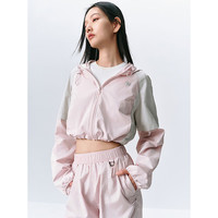 太平鸟女装仿麂皮时尚小香风上衣撞色简奢风新中式外套合集 粉色轻透防晒撞色外套 S