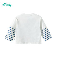 迪士尼宝宝（Disney Baby）春季童装男女儿童时尚休闲透气百搭儿童长袖T恤 ZD1ES021本白 140