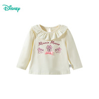 迪士尼宝宝（Disney Baby）春季童装男女儿童时尚休闲透气百搭儿童长袖T恤 ZD1ES012杏白 140