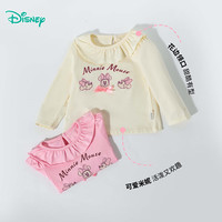 迪士尼宝宝（Disney Baby）春季童装男女儿童时尚休闲透气百搭儿童长袖T恤 ZD1ES012杏白 110